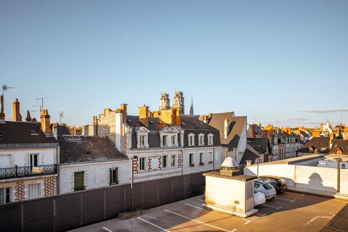 Orleans is an ancient French city on the banks of the Loire River.