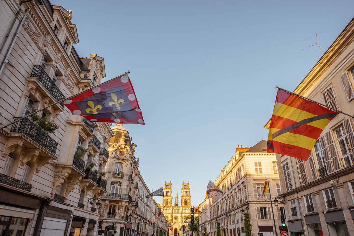 Orleans is an ancient French city on the banks of the Loire River.