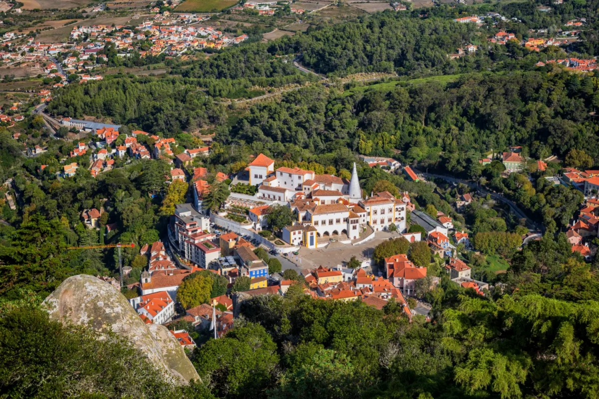 Vista aérea del pueblo de Sintra